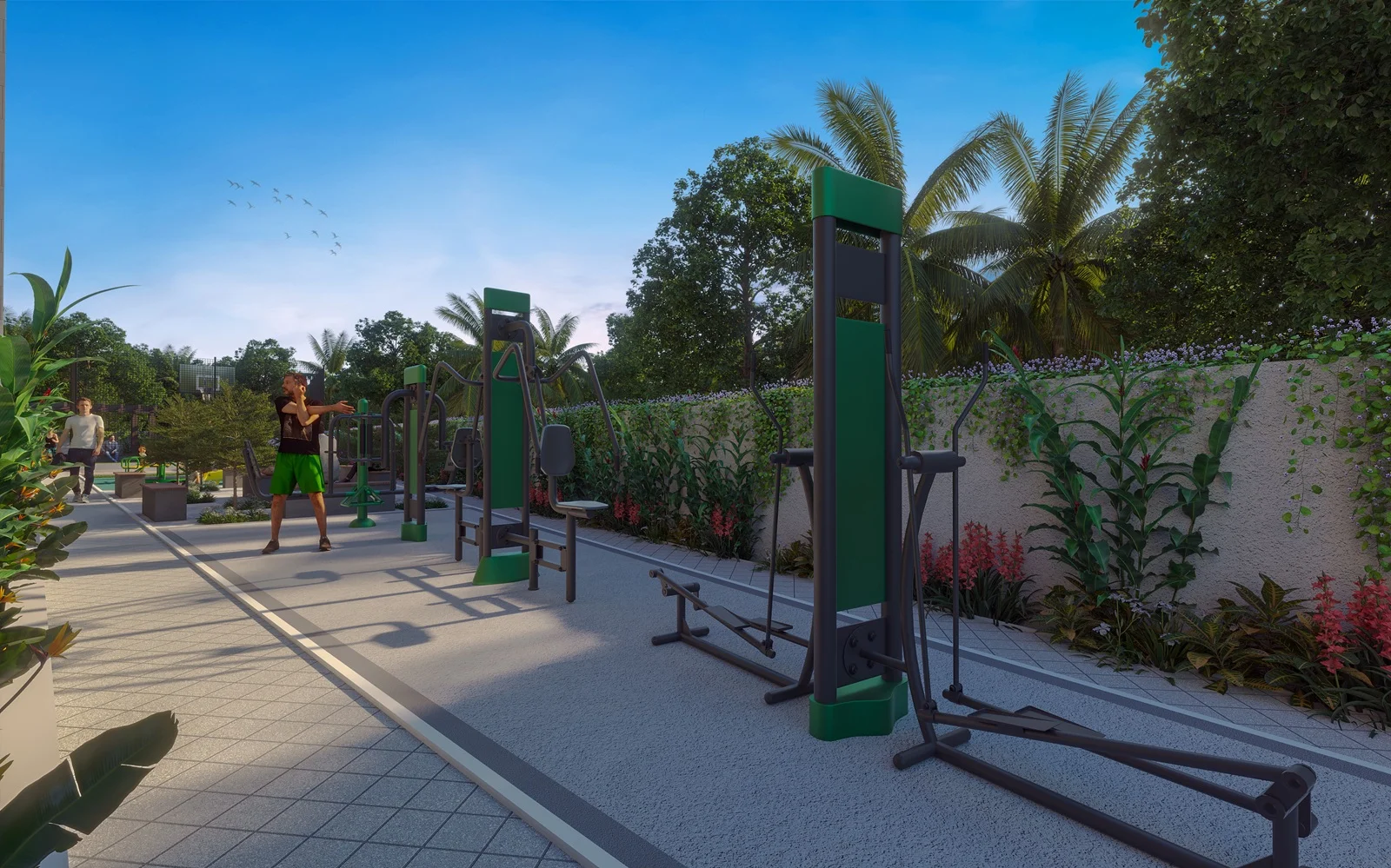 Open-air outdoor gym